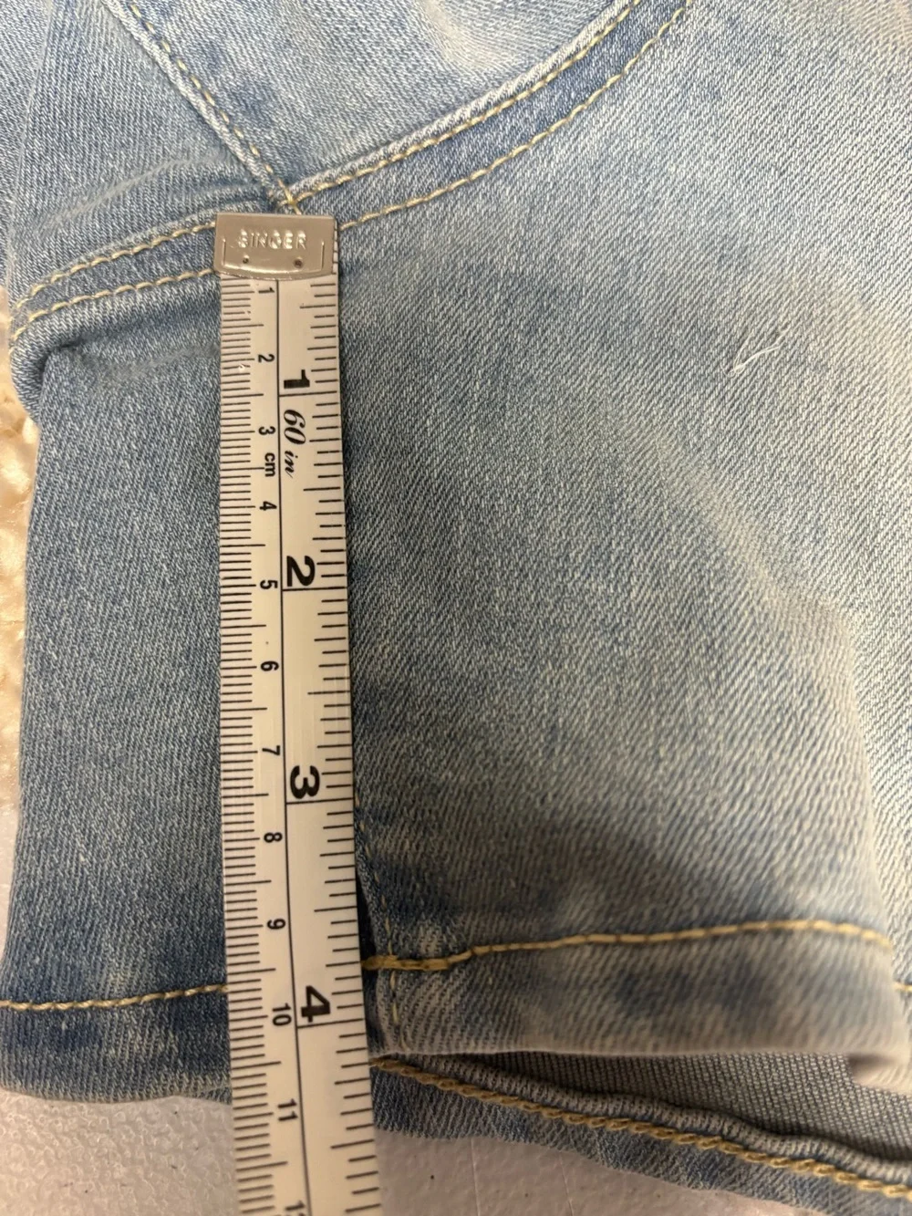 Maternity Denim Shorts with Black Stretch Panel
